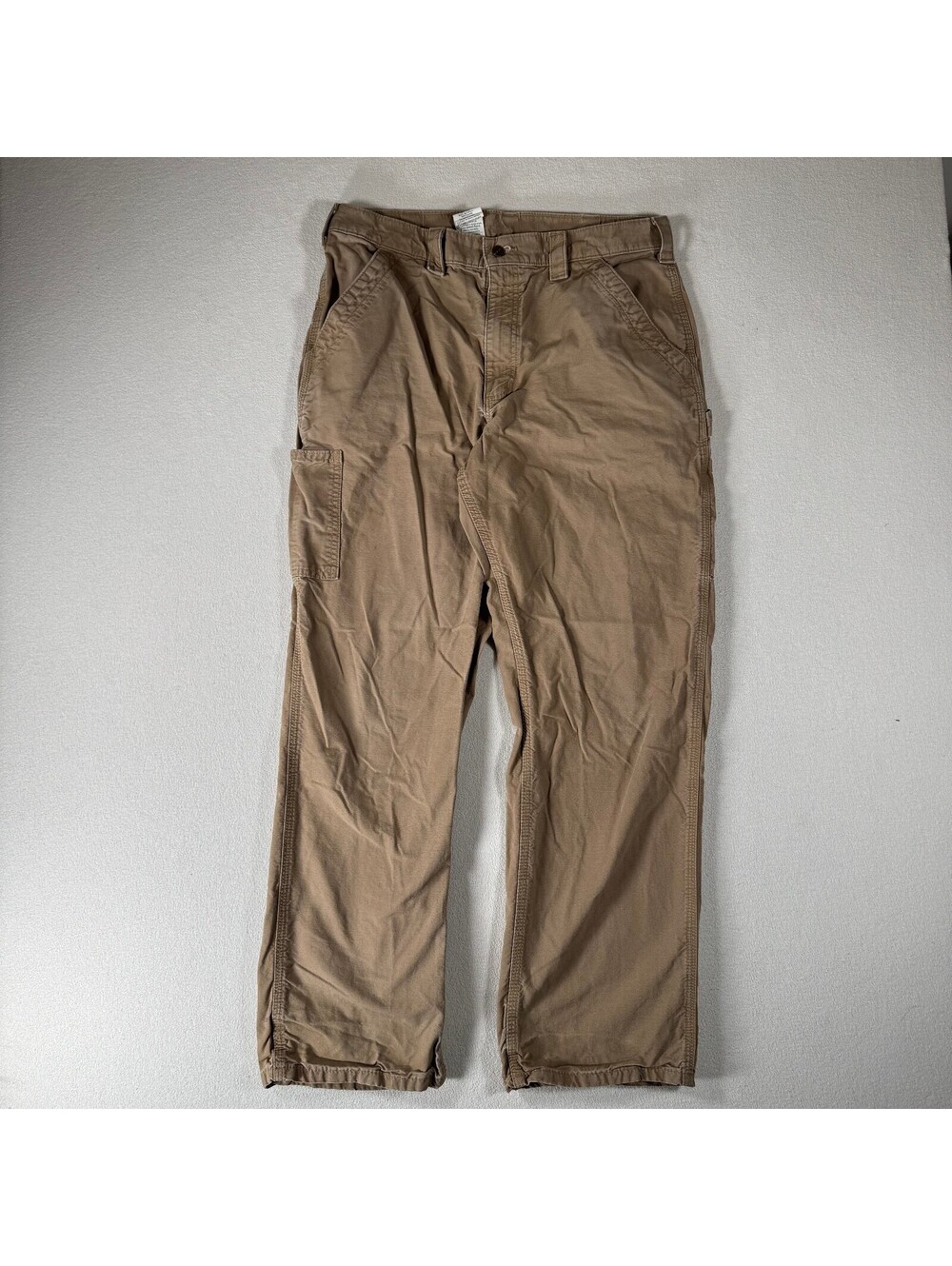 Vintage Carhartt B151 DKH Brown Workwear Cargo Pants 35x32